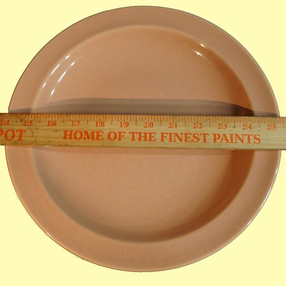 2 Franciscan ware plates made in wheatland CA 12" pink coral color - Picture 3 of 4